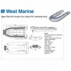 WEST MARINE Inflatable Boats RIB-350 Double Floor Rigid PVC Inflatable Boat -Deals boats Store 13061007 3 1500.26072019033008