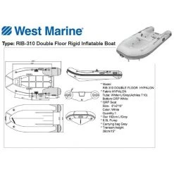 WEST MARINE Inflatable Boats RIB-310 Double Floor Rigid Inflatable Boat -Deals boats Store 19776806 2 1500.25092019110030