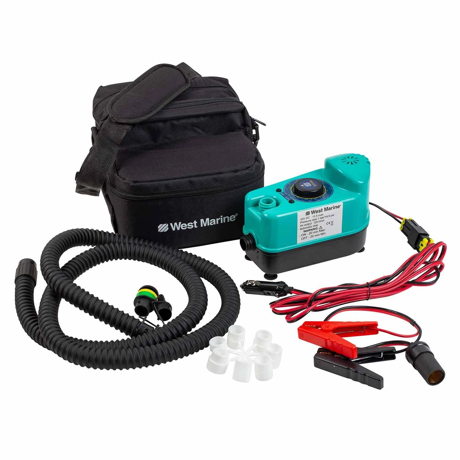 WEST MARINE Boats 12V Electric Inflator Pump, 4.3 CFM 1 WEST MARINE Boats 12V Electric Inflator Pump, 4.3 CFM