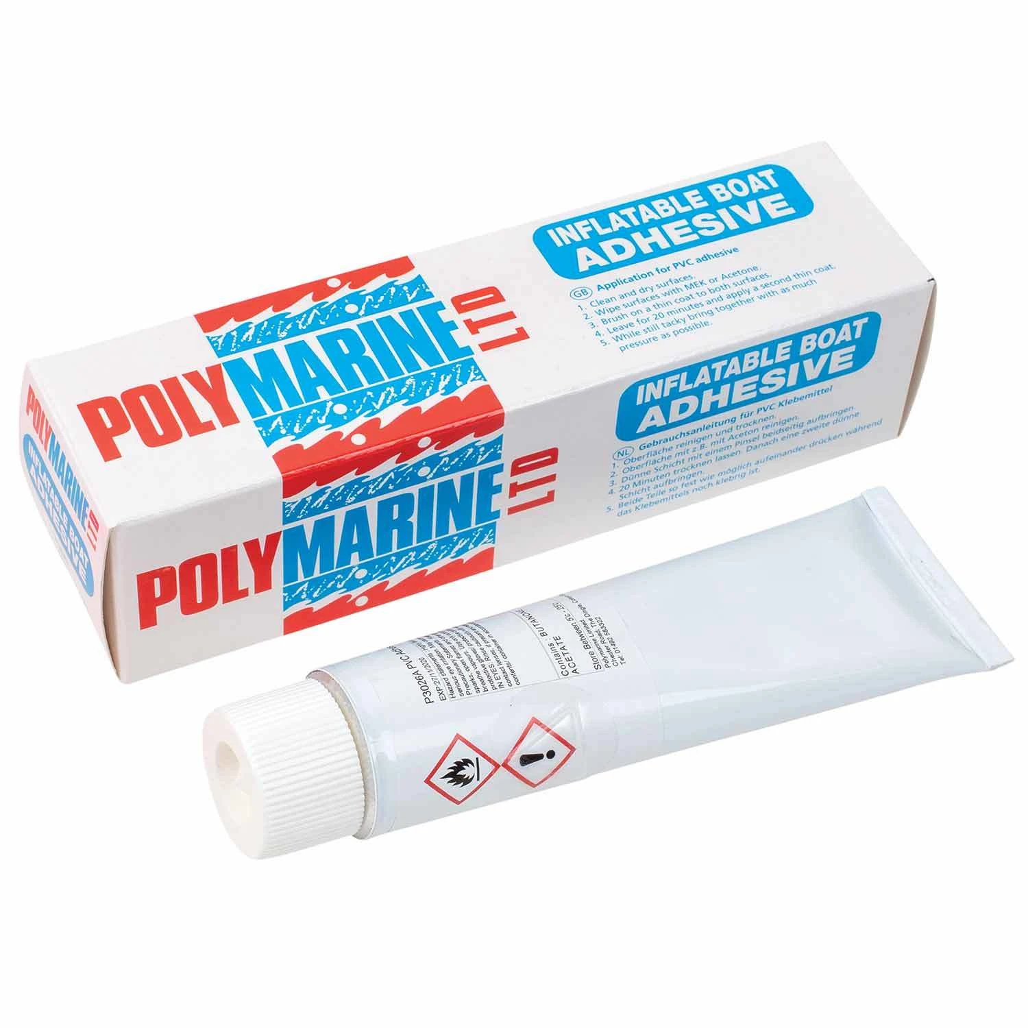 POLY MARINE Boats 1-Part PVC Inflatable Boat Adhesive, 70mL Tube 1 POLY MARINE Boats 1-Part PVC Inflatable Boat Adhesive, 70mL Tube